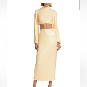 Ronny Kobo Elsabet Sequin Top & Skirt Set - Women’s - Ivory